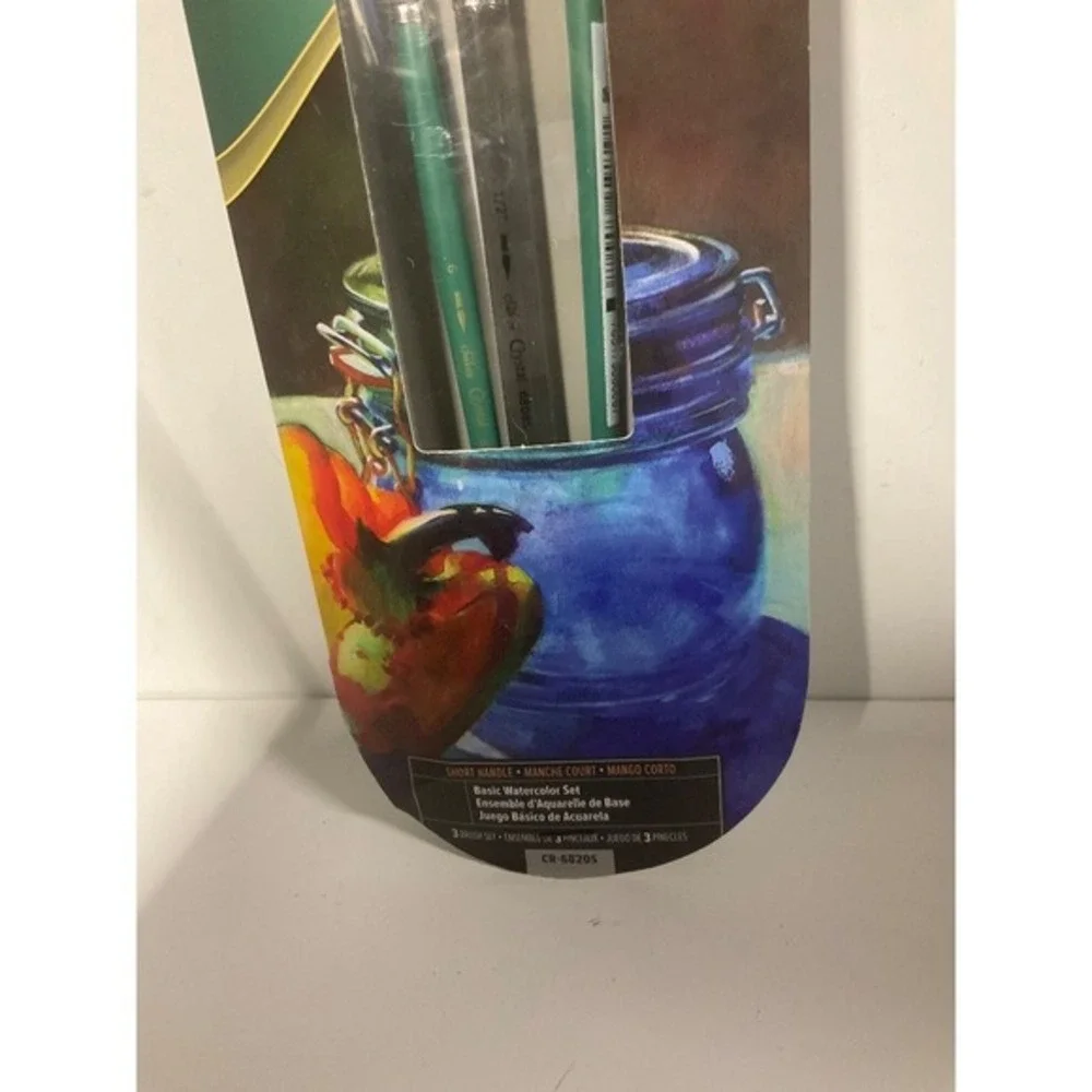 Silver brush limited crystal oil acrylic watercolor brushes 3pc‎